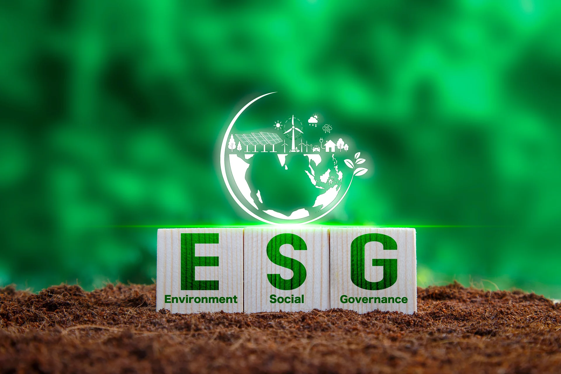ESG icon in wood on green background. Renewable sustainable green energy icon on wood. Green energy Renewable that is important to the world. Environmental protection,Net zero emission. Carbon Credit ESG icon in wood on green background. Renewable sustainable green energy icon on wood. Green energy Renewable that is important to the world. Environmental protection,Net zero emission. Carbon Credit